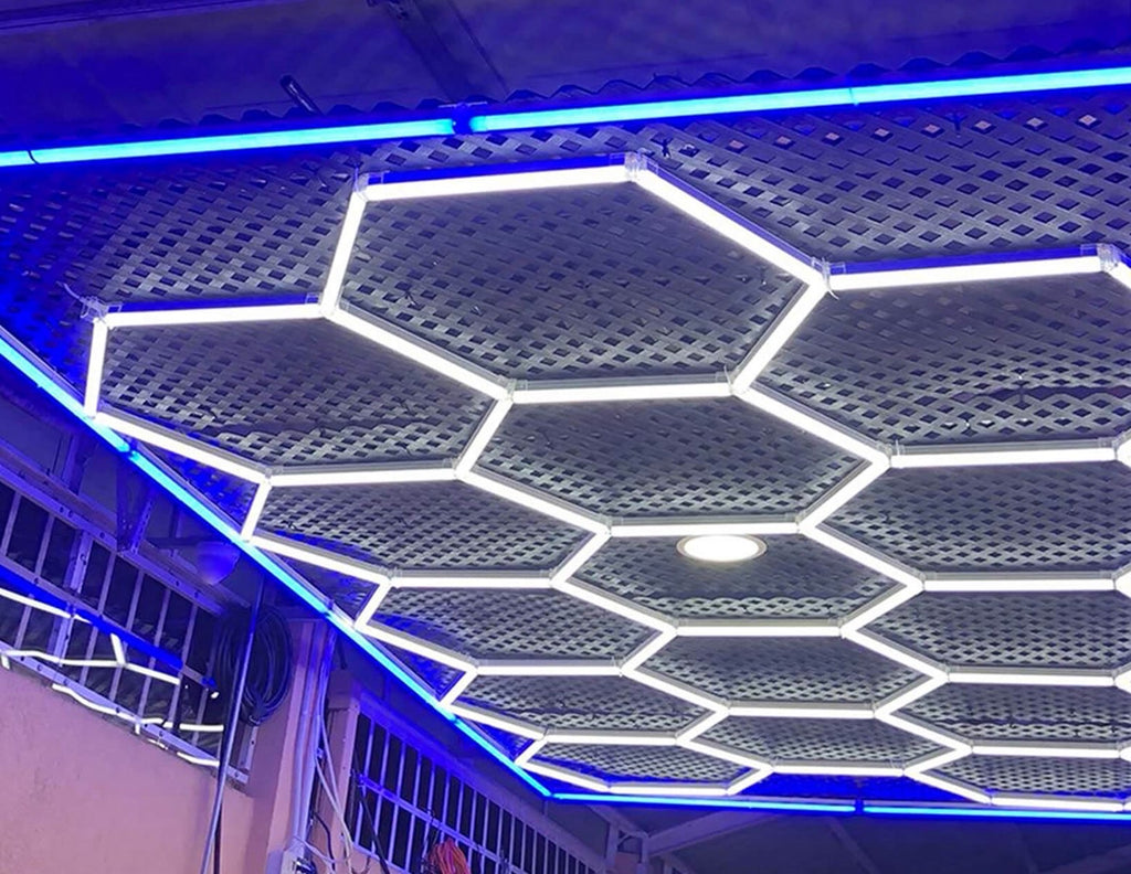 HEGAGON 14-GRID LED MED DIMMING & RGB RAMME