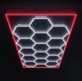 HEGAGON 14-GRID LED MED DIMMING & RGB RAMME