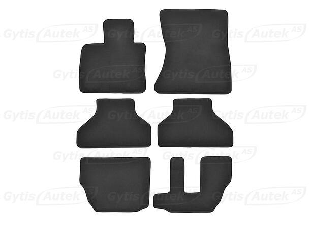 BMW X5 E70 2007-2013 7 seter Gulvmatter. Stoff